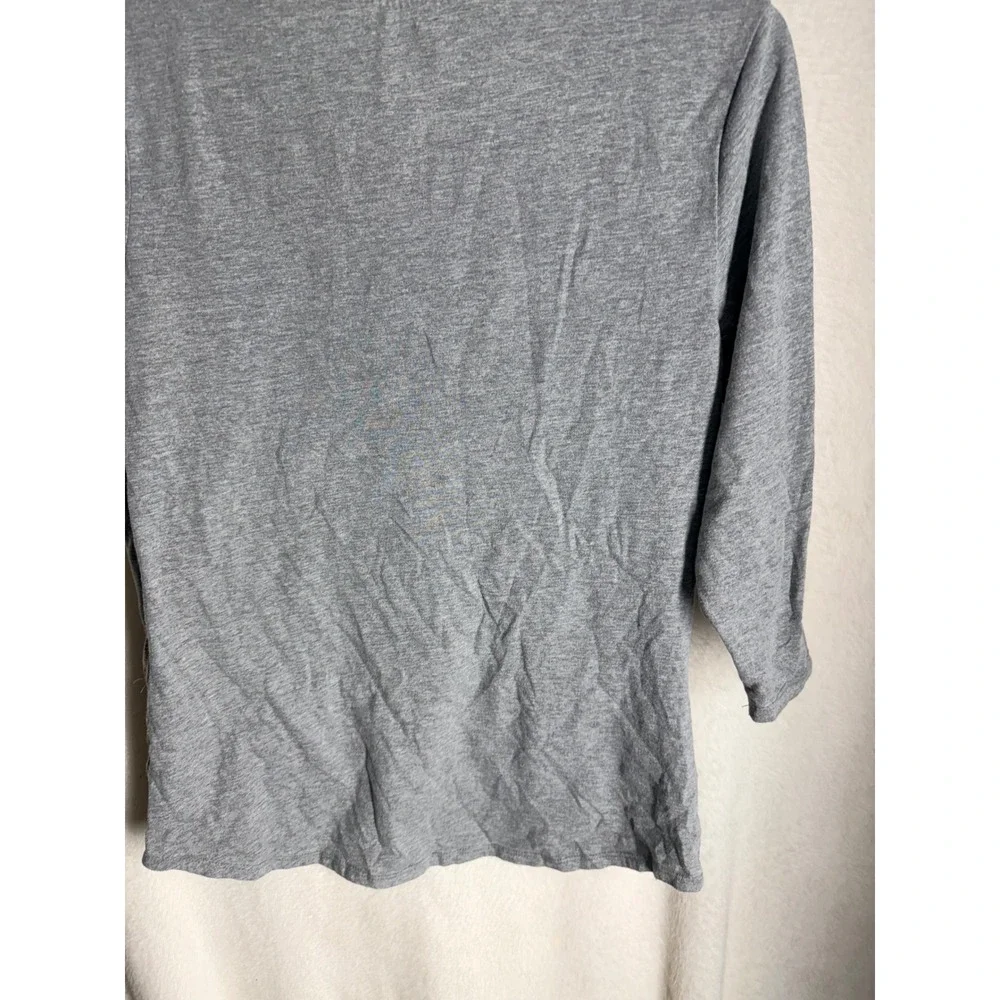 Justice Active Girls Heather Gray Flip Sequin Heart Dance Top Size 18/20